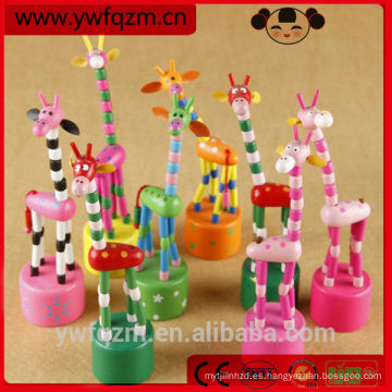 Pequeño animal de juguete de madera para niños, jirafa de madera de nuevo diseño, juguete de madera para niños